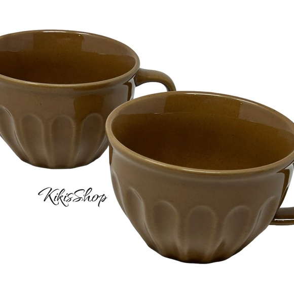 Hearth & Hand Magnolia 15oz Fluted Stoneware Latte Mug Pumpkin Brown - Picture 5 of 5